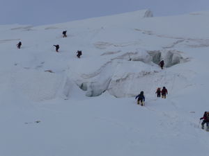 Aufstieg über den Eisbruch